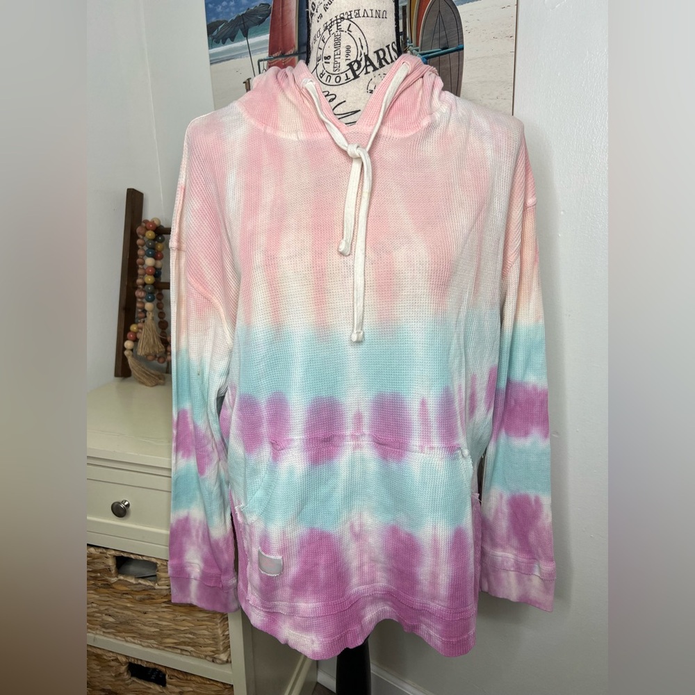 Brand New-Simply Southern Candy Waffle Tie Dye Hoodie